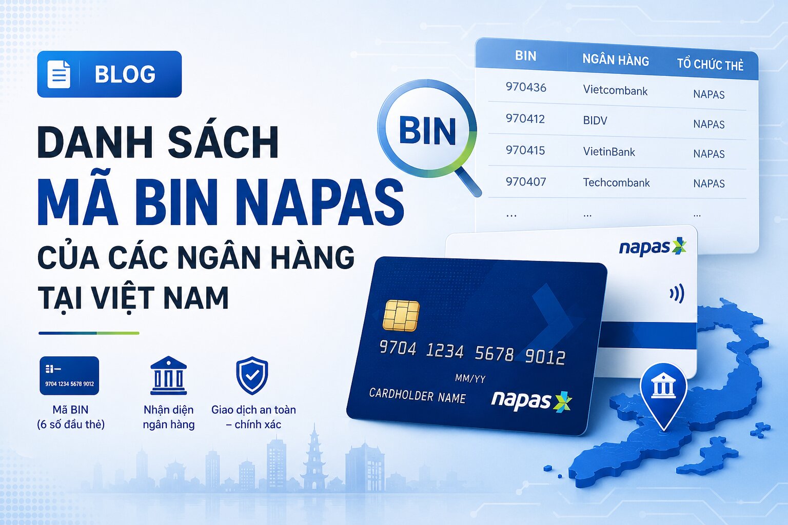 Danh sách mã BIN NAPAS của các ngân hàng tại Việt Nam
